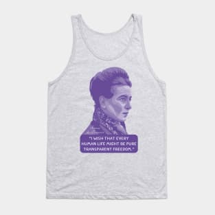 Simone de Beauvoir Portrait and Quote Tank Top